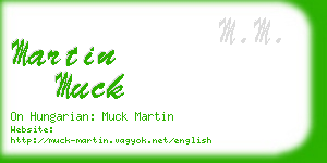 martin muck business card